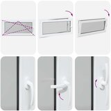  Okno za klet RISOR 120 x 60 cm PVC in steklo Bela, (5000215169) | Shoptok.si