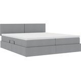  Krevet s od storage Svijetlo siva 200 x 200 cm Lažna koža | shoptok.hr