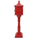 Stojeći sandučić Crvena 42,5 x 29,5 x 117 cm Liveni aluminij | Eponuda.ba