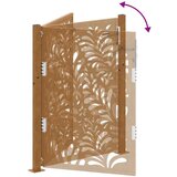 vidaXL Vrtna vrata 105x130 cm otporni čelični valoviti dizajn | shoptok.hr