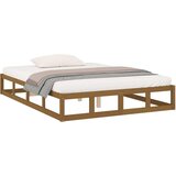  Za krevet smeđa boja meda 120 x 200 cm od masivnog drva | shoptok.hr