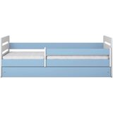 HAPPYKIDS OTROKA POSTELJA TED 180X80 (VE BARV)-Bela/Modra | Shoptok.si