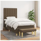  Krevet s oprugama i madracem tamnosmeđi 80x200 cm od tkanine | shoptok.hr