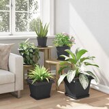  Kvadratna saksija za cvijeće 24 pcs Crna 28,5 x 28,5 x 22 cm | shoptok.hr