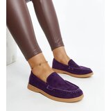 Gemre Purple Suede Oxfords Rumay | Shoptok.si