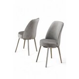 Hanah home set 4 stolice pefa grey chrome Cene