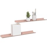  Ležeča polica 2 pcs Roza 60 x 8,5 x 2,5 cm Jeklo, (5000201496) | Shoptok.si