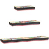 Police na zidu 3 pcs Šareni 100 x 20 x 6 cm Čvrsto drvo manga | shoptok.hr