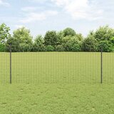 Euro ograda s postom 10 x 1 m Čelik premazan PVC-om Siva Mreža | shoptok.hr