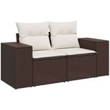 vidaXL 7-dijelni set vrtnih sofa od poliratana s jastucima smeđi | shoptok.hr
