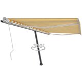  Samostojeća tenda na ručno uvlačenje 450 x 300 cm žuto-bijela | shoptok.hr