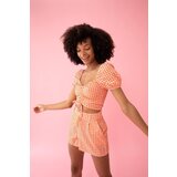 Defacto Relax Fit Gingham Patterned Mini Shorts | Shoptok.si