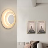 Venisymlis Bela 15W Led Stenska Svetilka, Creative Eclipse 3 V 1 Trdna Zaščitna Notranja Stenska Svetilka, Moderna, Preprosta, (22068200) | Shoptok.si