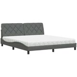 vidaXL Krevet s madrac svjetlosivi 180x200cm tkanina | shoptok.hr