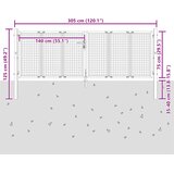  Vrtna vrata antracit boje 300x75 cm čelik | shoptok.hr