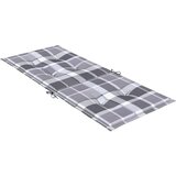  Jastuci za stolice 6 kom sivi karirani 120x50x3 cm od tkanine | Eponuda.com