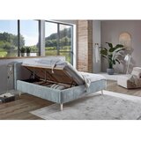 Meise Möbel Svetlo modra oblazinjena zakonska postelja z letvenim dnom 160x200 cm Mattis – | Shoptok.si