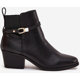Boto Women's Ankle Boots With Zip With Strap And Gold Detail Black Zelinae | Shoptok.si