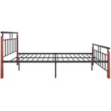Kovina okvir za krevet od metala i masivne hrastovine 140 x 200 cm | shoptok.hr
