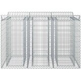  Gabionski uzdignuti krevet 2 pcs Srebrna | shoptok.hr