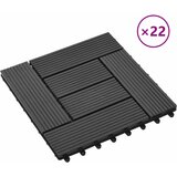  Pločice za decking 22 pcs Crna 30 x 30 cm Drvoplastična smjesa | shoptok.hr