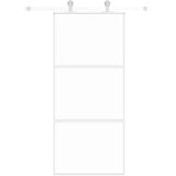  Klizna vrata bijela 90 x 205 cm od kaljenog stakla i aluminija | shoptok.hr