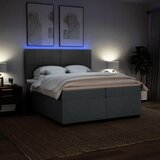  Krevet s oprugama i madracem tamnosivi 200 x 200 cm od tkanine | shoptok.hr