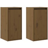 Furnova Stenska omarica 2 kosa medeno rjava 30x30x60 cm trdna borovina, (21950070) | Shoptok.si