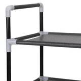  Stalak za cipele s 10 polica od metala i netkane tkanine crni | shoptok.hr