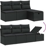  7-dijelni set vrtnih sofa od poliratana s jastucima crni | shoptok.hr