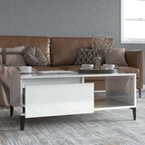  Stolić za kavu sjajni bijeli 90x50x36 5 cm konstruirano drvo | shoptok.hr