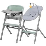 Kinderkraft select otroški stol za hranjenje 3v1 livy™ + calmee™ olive green