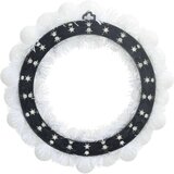 vidaXL Vijenci s božićnim kuglicama 2 pcs Bijelo 33 x 33 x 7 cm | shoptok.hr