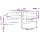 vidaXL Vzglavje Drugo rjava in temno siva 180 cm Trdna borovina | Shoptok.si