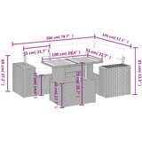  5-dijelni vrtni set sofa s jastucima bež od poliratana | shoptok.hr