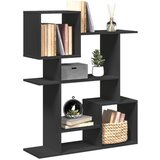 Furnova Pregrada s knjižno omaro črna 92x29x112 cm inženirski les, (21933264) | Shoptok.si