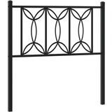 vidaXL Metalno uzglavlje crno 75 cm Cijene