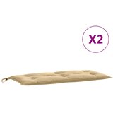  Jastuci za vrtnu klupu 2 kom bež 100x50x7 cm tkanine | shoptok.hr