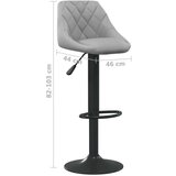  Barski stolček svetlo siv žamet, (20700136) | Shoptok.si