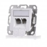 Telegärtner poklopac AMJ sa 2 RJ-45 kat. 6A Fully Shielded STP (P/N J00020A0500), prenosi 10Gigabit Ethernet | ePonuda.com