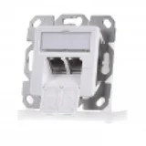 poklopac AMJ sa 2 RJ-45 kat. 6A Fully Shielded STP (P/N J00020A0500), prenosi 10Gigabit Ethernet
