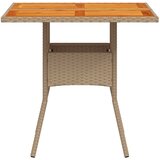  Vrtni stol bež 80 x 80 x 75 cm od poliratana i drva bagrema | shoptok.hr