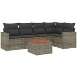 Maison Chic Seti vrtnega pohištva - Vrtna garnitura - Vrtni pohištvo set 6-delna z blazinami siv poli ratan, (21807384) | Shoptok.si