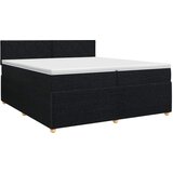  Boxspring krevet s madracem Crna 200 x 200 cm Tkanina | shoptok.hr