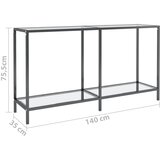  Konzolni stol prozirni 140 x 35 x 75,5 cm od kaljenog stakla | shoptok.hr