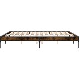  Okvir za krevet boja hrasta 200x200cm konstruirano drvo i metal | shoptok.hr