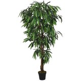 vidaXL Umetni mangovec 1050 listov 200 cm zeleno | Shoptok.si