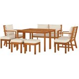  9-dijelni vrtni blagovaonski set s jastucima od bagremovog drva | shoptok.hr