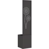 vidaXL Vrtni Sadič s Dekorativnom Pločom Crna 32 x 140 cm | shoptok.hr
