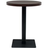 vidaXL Okrugli stol za bistro od MDF-a i čelika 60 x 75 cm tamni pepeljasti | shoptok.hr
